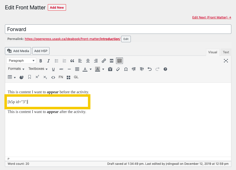 H5P publish 3