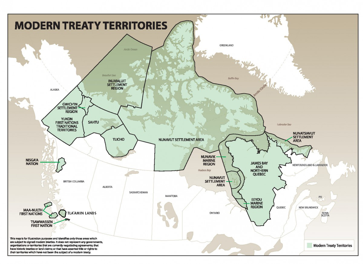 LCAC Map of modern treaties